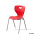 Red color plastic school chairs for students